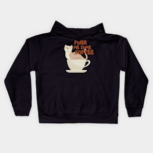 Coffee & Cats - Pour Me Some Coffee Kids Hoodie